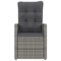 Set da Pranzo da Giardino 9 pz con Cuscini in Polyrattan Grigio cod mxl 41553