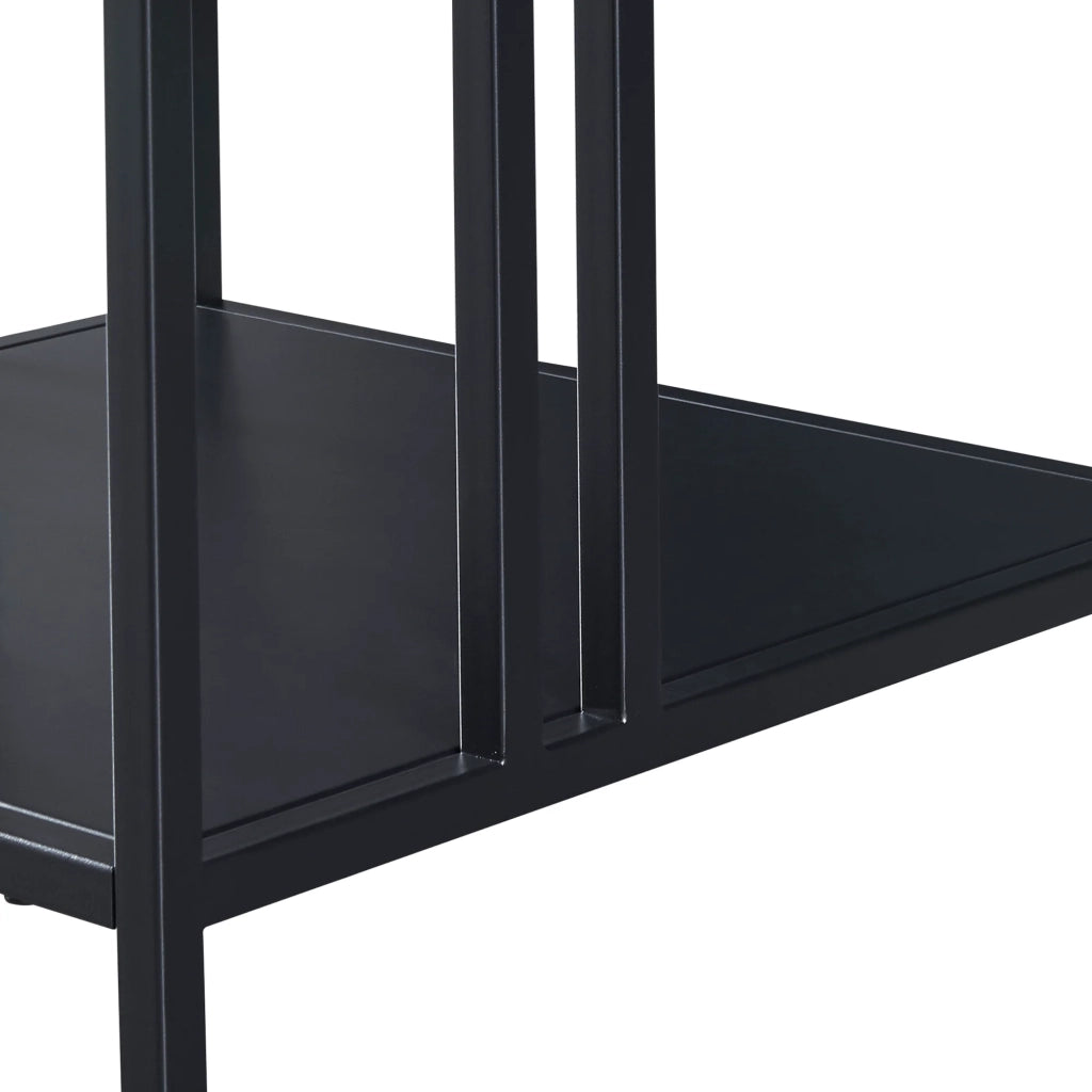 Tavolino laterale acciaio 47 x 45 x 45 cm nero 03_0008613