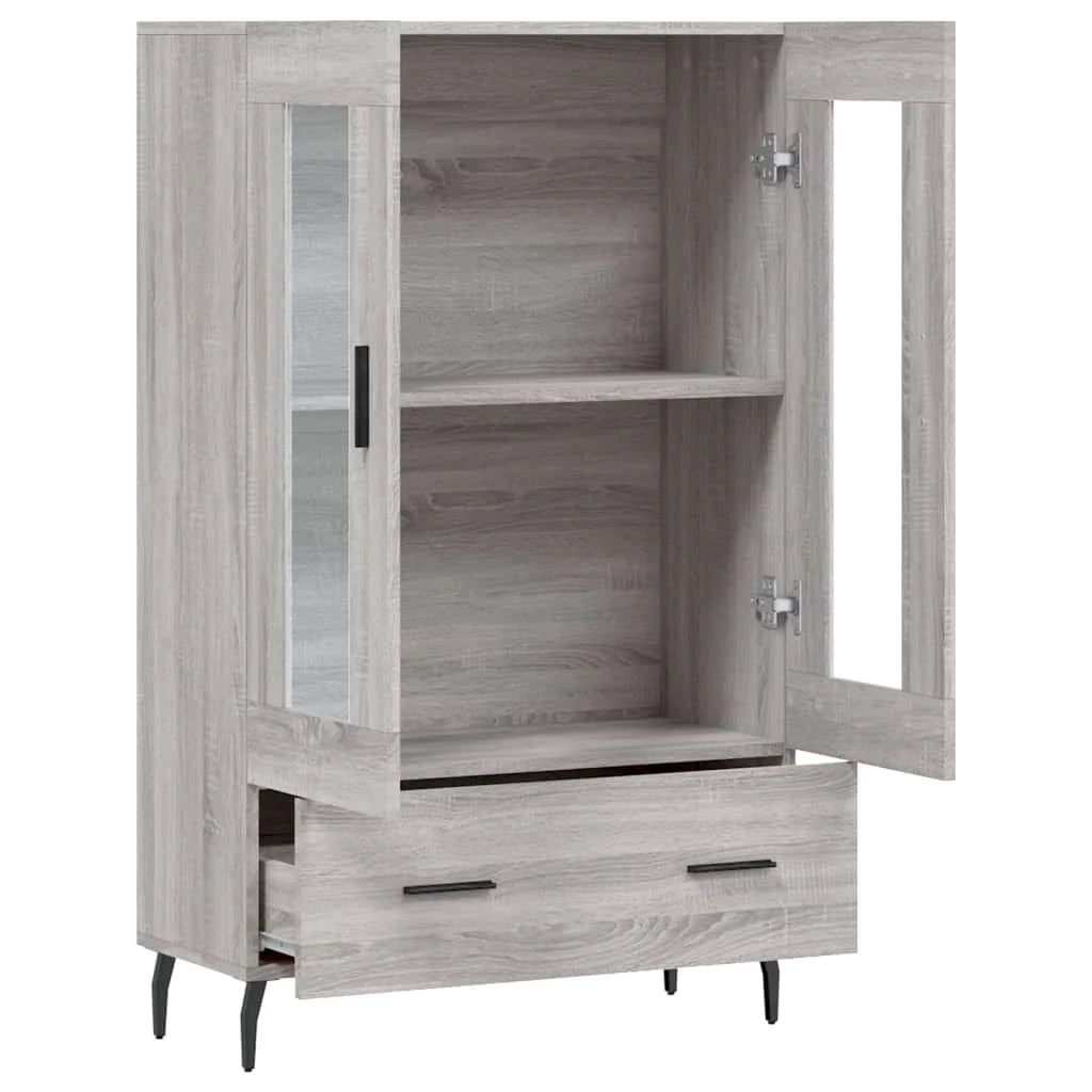 Buffet credenza cassettiera armadio mobile contenitore organizer cucina soggiorno salotto rovere Sonoma alto 69,5 x 31 x 115 cm legno ingegnerizzato grigio 02_0035395