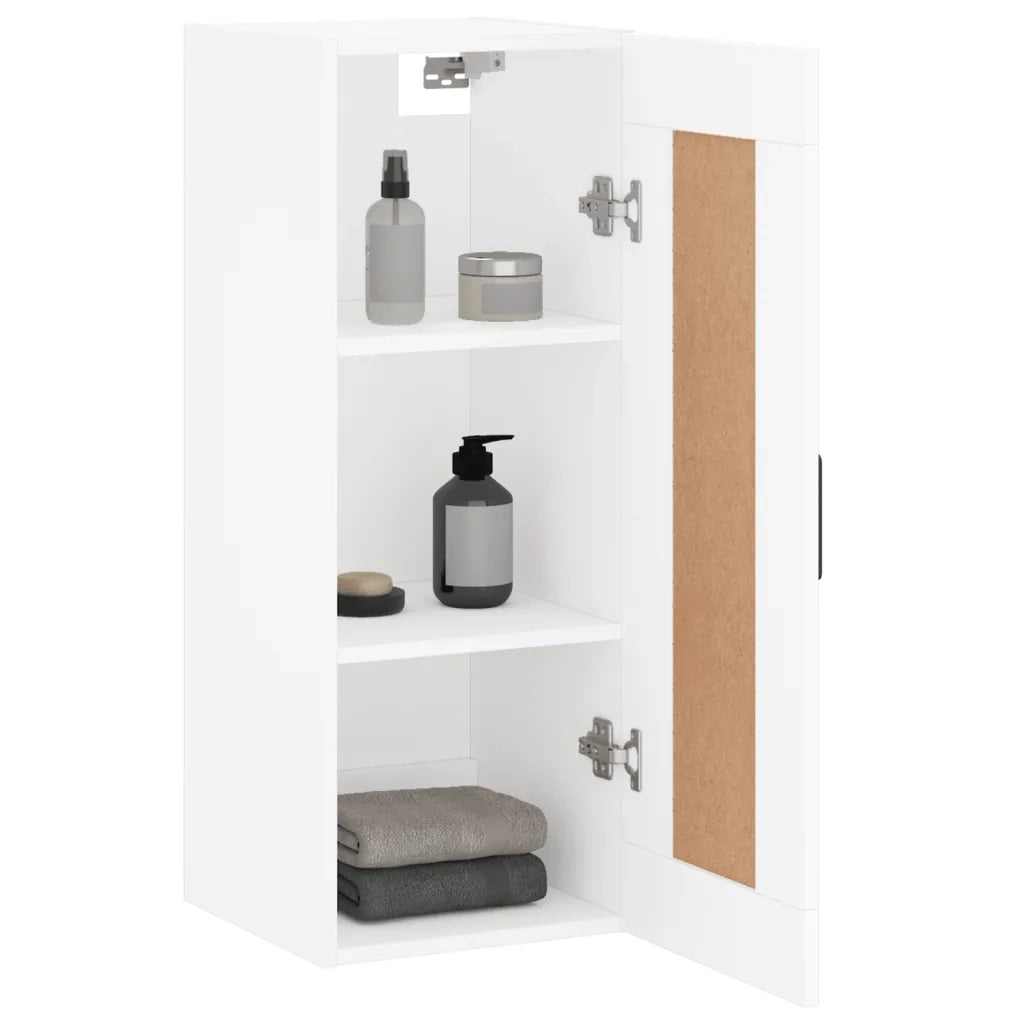 Mobile a Parete Bianco 34,5x34x90 cm in Legno Multistrato 830508
