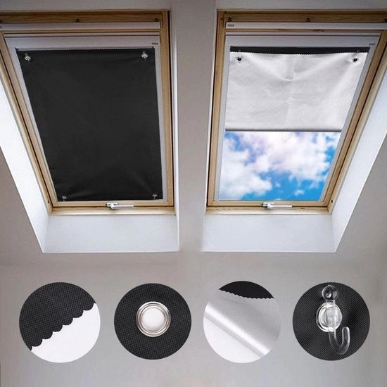 Veli per Velux GGL S06 e 606 - Tende termo-isolanti per finestra - Tende per finestra con chiusura a vite - Utilizzate nella camera da letto e nell'ufficio tende per finestre con chiusura a vite 606-96 x 93 cm