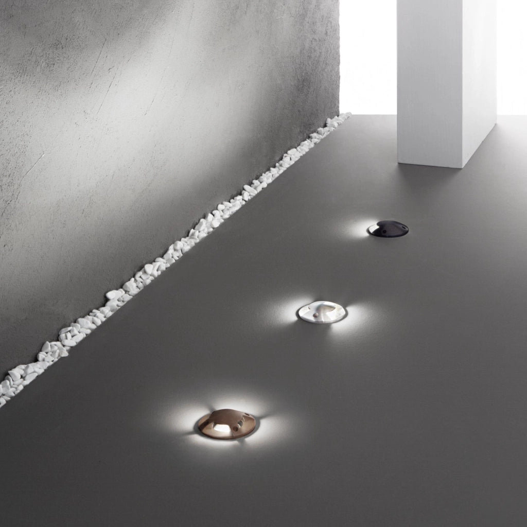 FARO CARRABILE A INCASSO HUMMER BRONZO 1 LUCE ATTACCO GU10 4 FASCI DI LUCE IP67 10,5X14,4CM