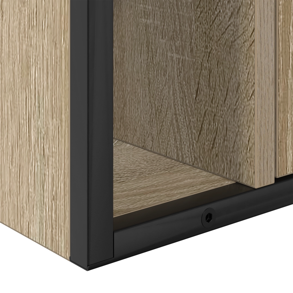 Set di Mobili da Bagno 2 Pezzi Rovere ingegnerizzato