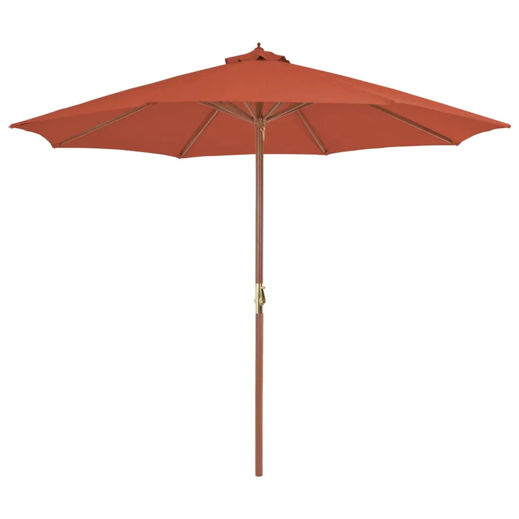 Ombrellone da esterno con palo in legno 300 cm terracotta 02_0008250