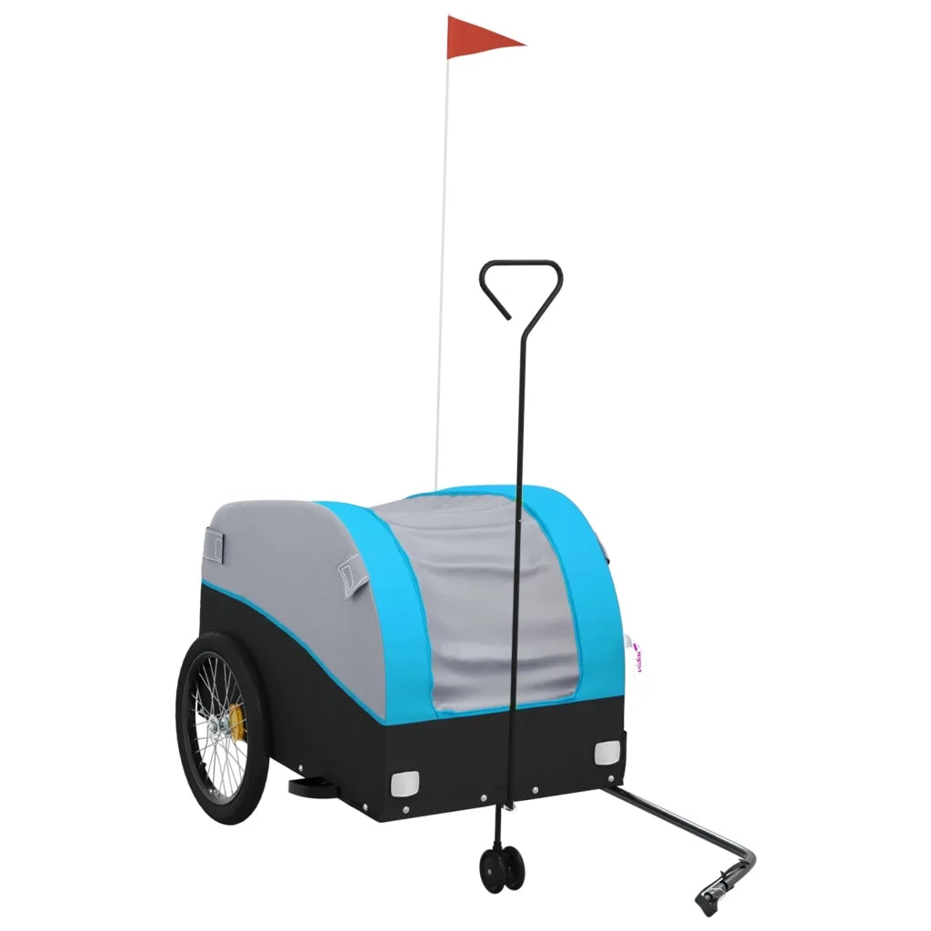 Rimorchio da Bici Nero e Blu 45 kg in Ferro CFW9718161