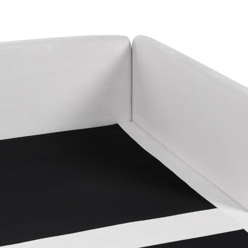 Divano modulare ad angolo sinistro Divano componibile a 3 posti in velluto a coste beige chiaro Soggiorno di design moderno