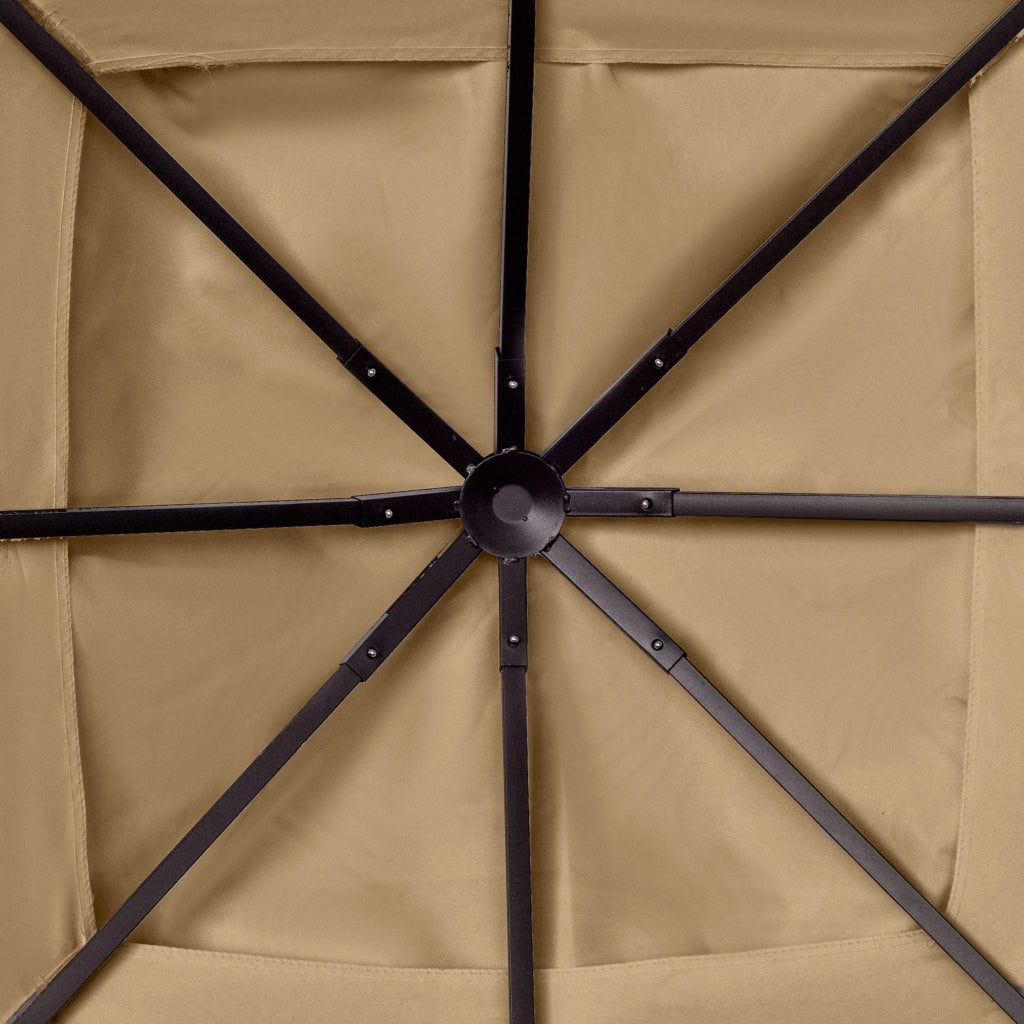 TELO Tetto di ricambio per gazebo 298x295 cm Poliestere Beige