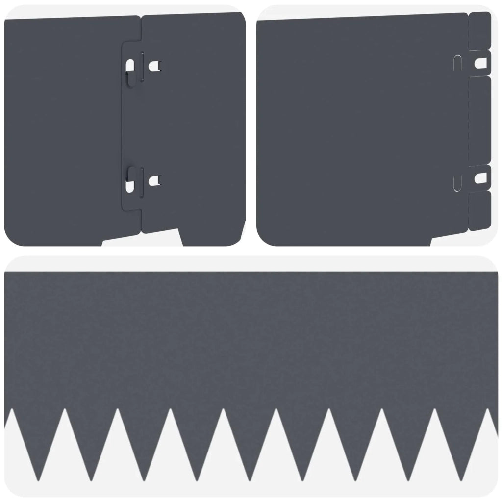 Bordura per Prato 20 pcs 103 x 20 cm metallo Antracite 8008273