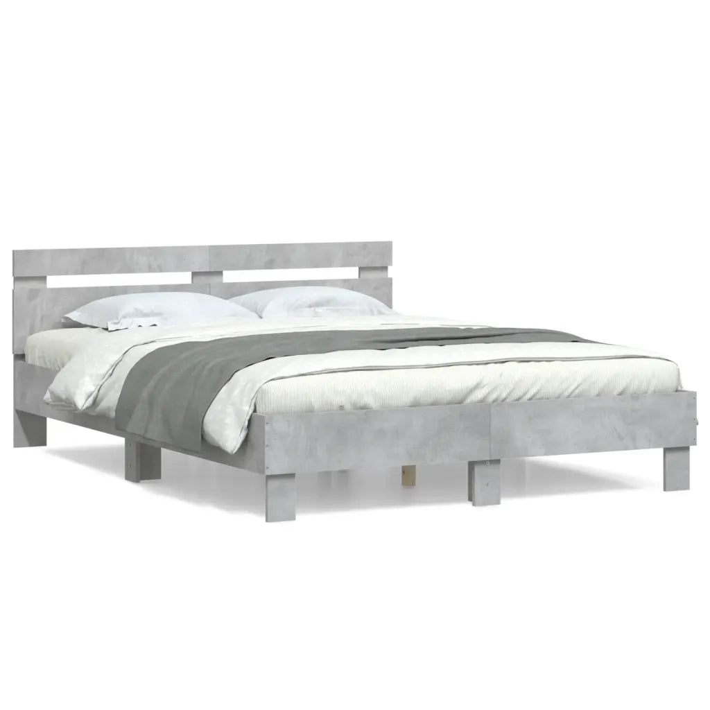 Giroletto Testiera Grigio Cemento 140x200 cm Legno Multistratocod mxl 110038
