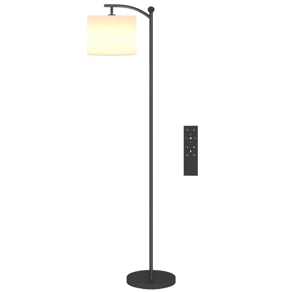 Lampada da terra dimmerabile 2 tonalit¨¤ telecomando timer 60 min ¨C zephmum ¨C 160 cm nero