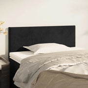 Testiera-Testata-Testiera Decorativa Nera 80x5x78/88 cm in Velluto 660741