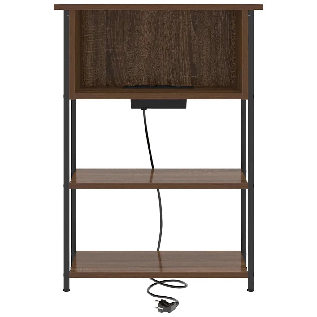 vidaXL Armadio da Notte Rovere marrone 55 x 31 x 76 cm