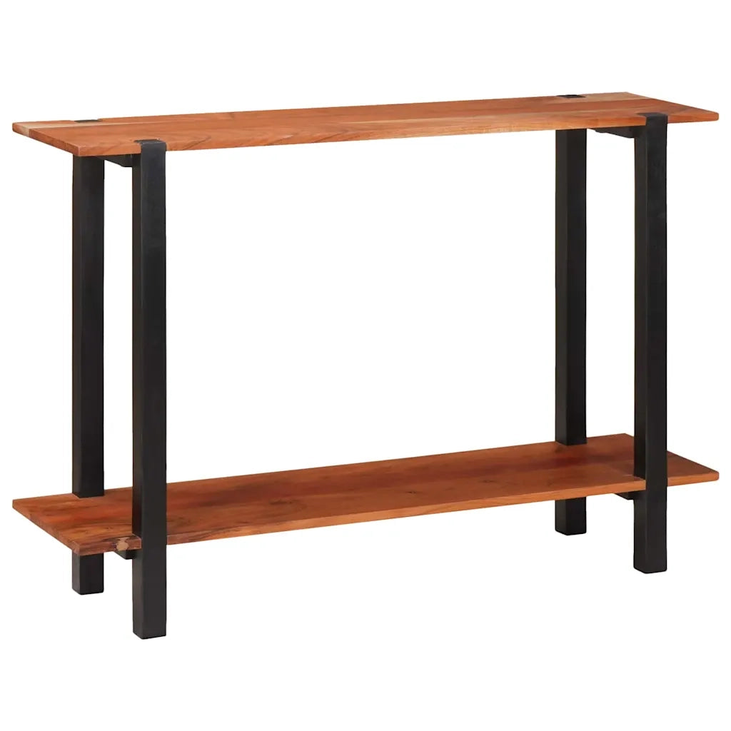 Tavolo consolle con lo scaffale Marrone e Nero 110 x 30 x 75 cm 4104003