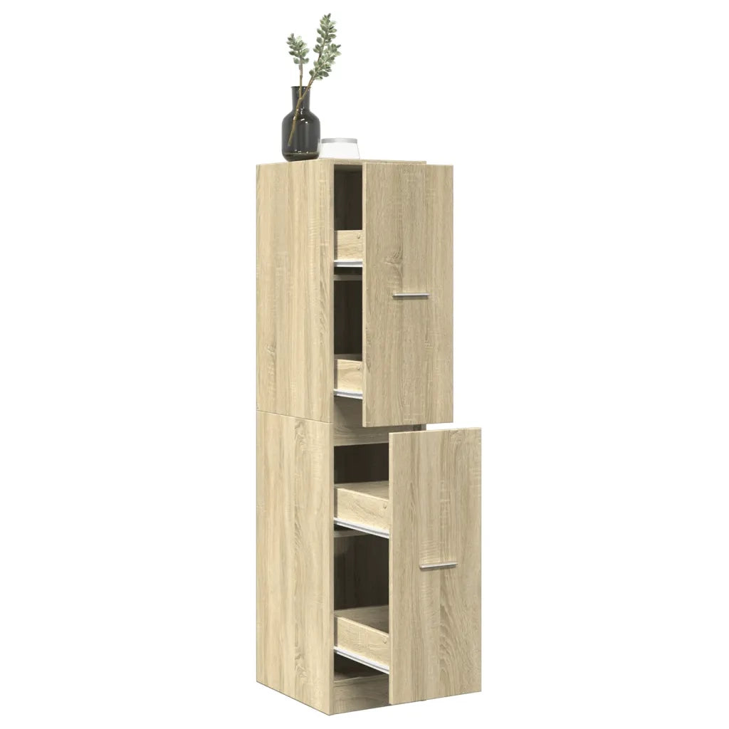 Mobiletto da Farmacia Rovere Sonoma 30x41x144,5 cm Legno Agglomerato 855171