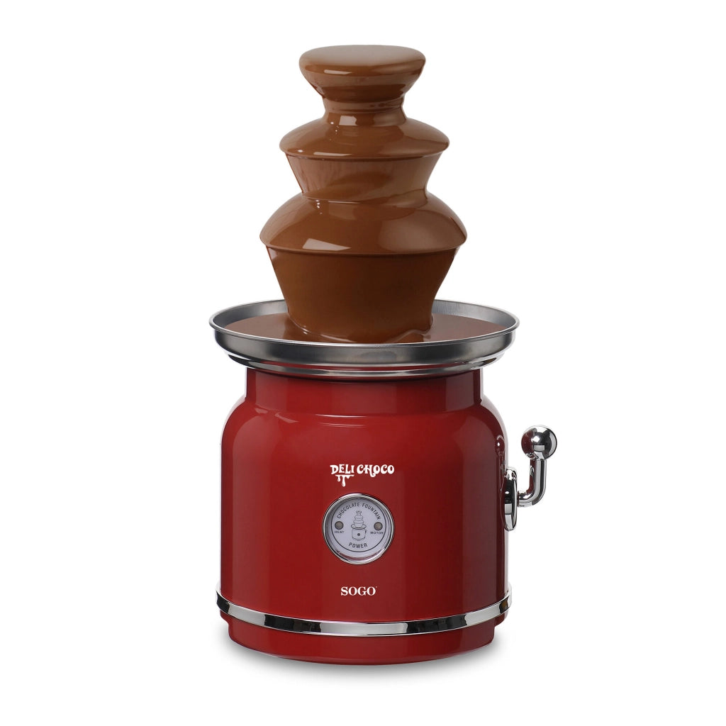 Fontana di cioccolato elettrica 90W con funzione riscaldamento e cascata continua, torre in acciaio inox - Sogo
