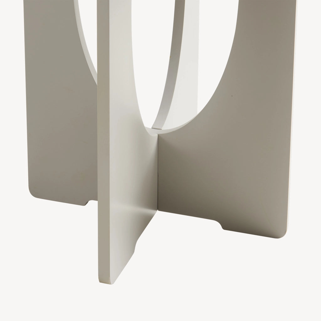 Tavolino Laterale Podeldsvin con Piano Rotondo 49 x Ø40 cm - Tortora [en.casa]