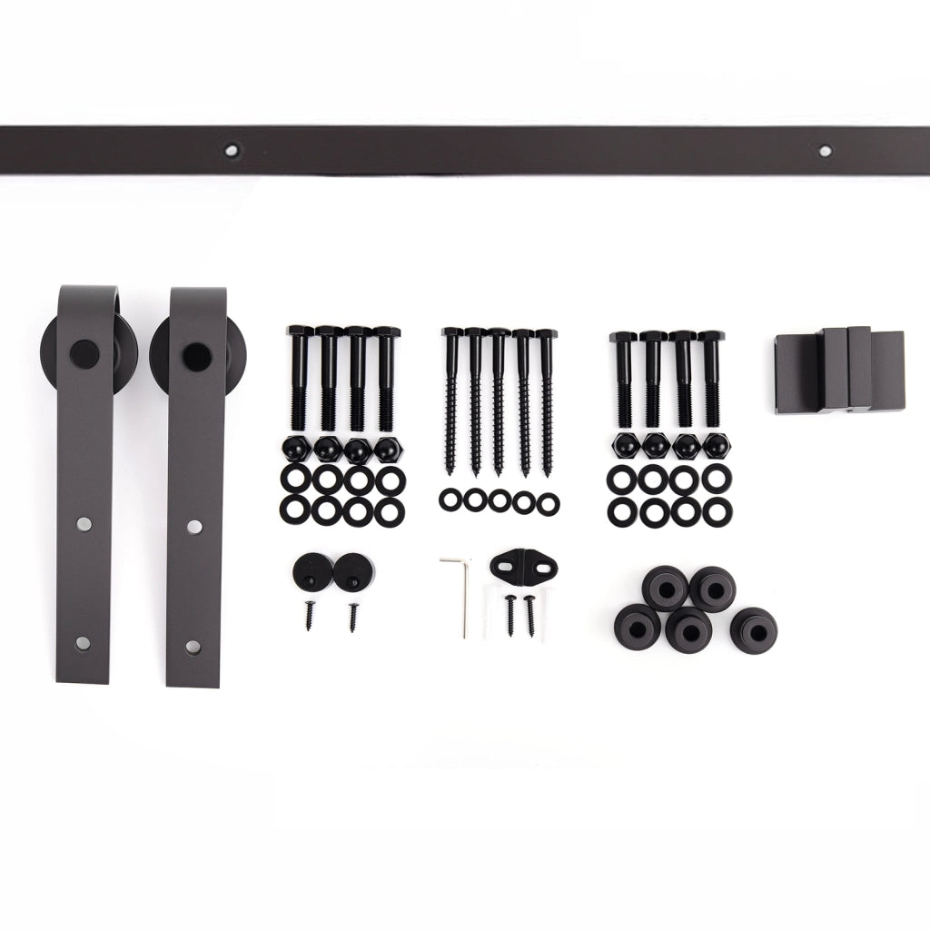 Kit binario per porta scorrevole in legno ¨C Xylo ¨C 200 cm, acciaio al carbonio marrone, max 90 kg