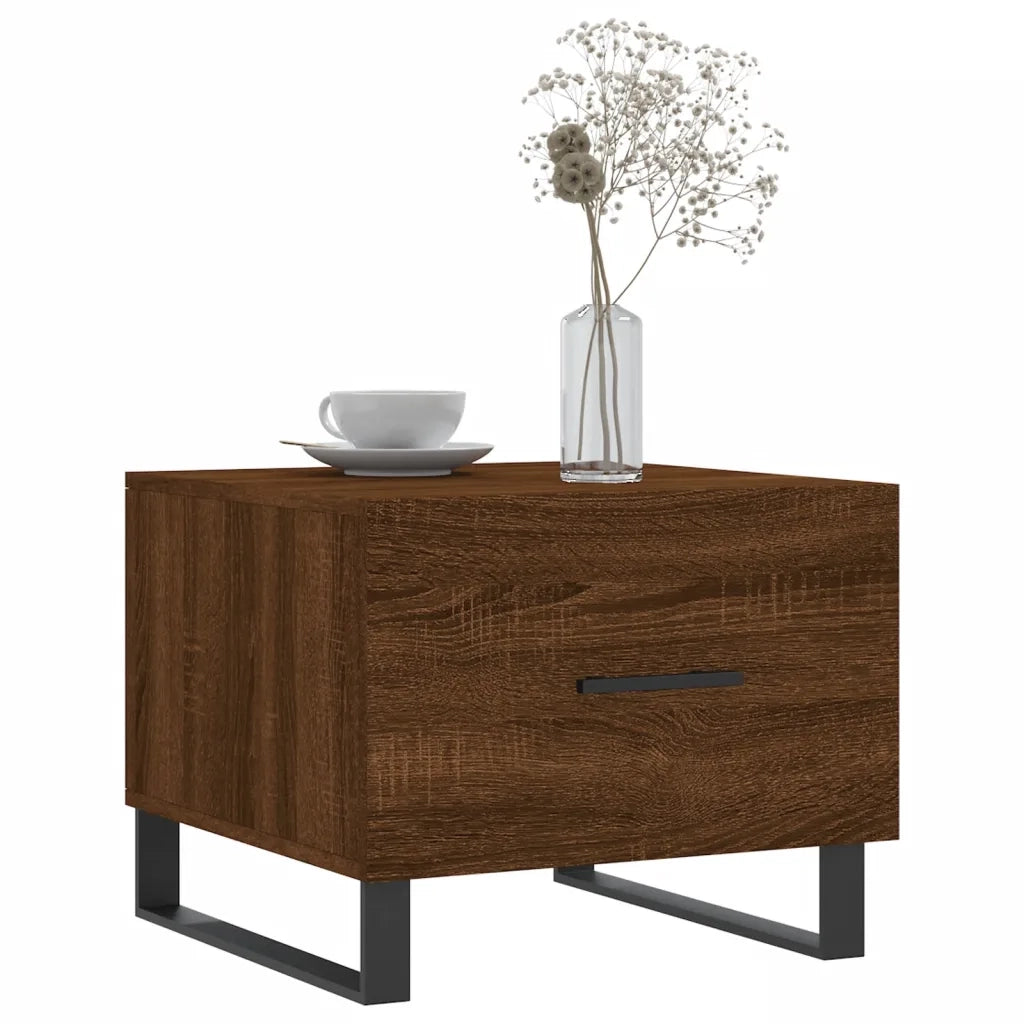 Tavolino da Salotto Rovere Marrone 50x50x40cm Legno Multistrato 829458
