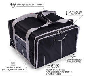 Borsa Termica Porta Pizze da Asporto 6 Cartoni Safemi Express 6 Nera