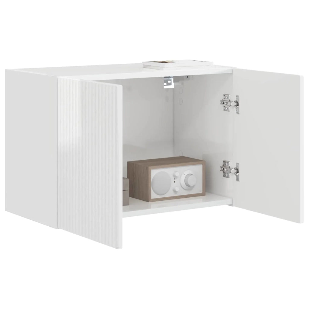 Mobile TV da parete Bianco Lucido 59,5 x 31 x 40 cm 892337