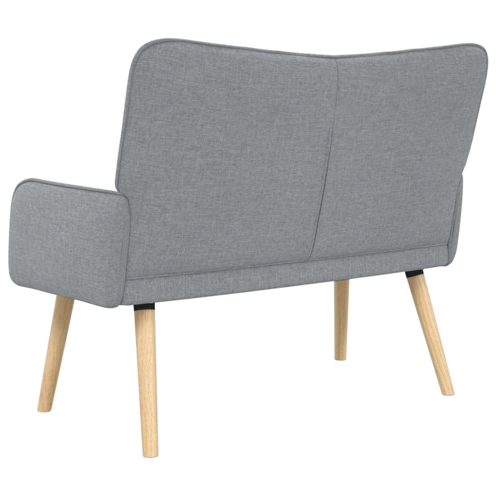 Sofa a Due Posti Grigio chiaro 115 x 61 x 87 cm Tessuto
