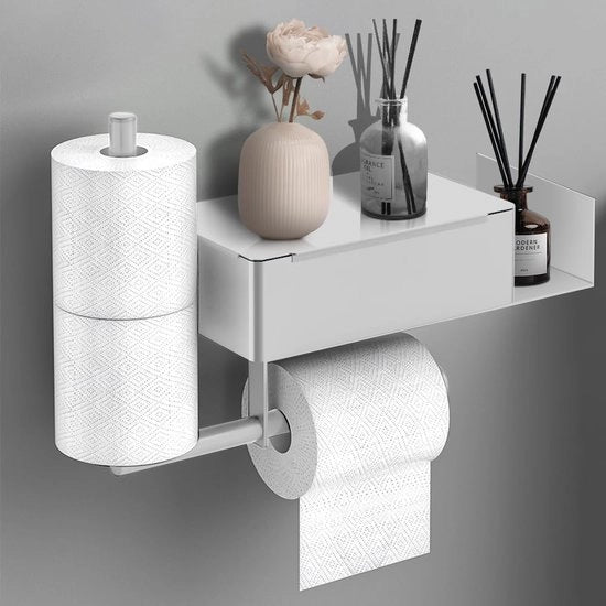 Supporto per carta igienica, supporto per carta igienica autoadesivo, installazione a muro con dispensatore per fogli di carta igienica, supporto per carta igienica in acciaio inossidabile, accessori per toilette e cucina, 2 modalità di installazione