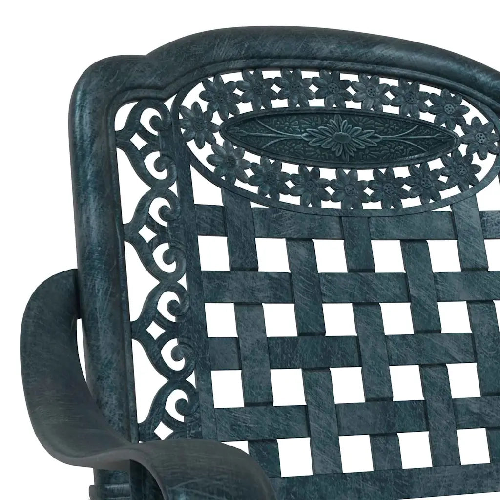 Sedia da Giardino 2 pz | Sedie da Esterno Verde 55 x 56,5 x 91cm Alluminio