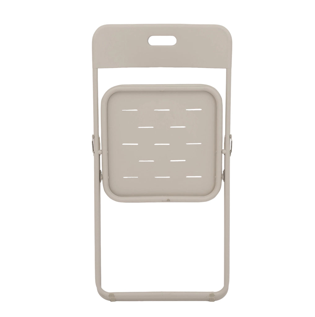 Set bistr貌 pieghevole 60x60x73 cm; per 2 persone; acciaio beige