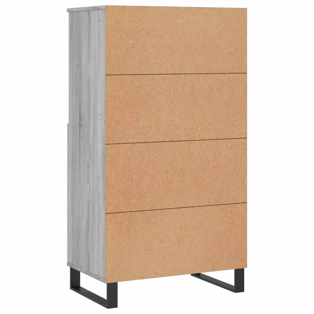 Buffet credenza cassettiera armadio mobile contenitore organizer cucina soggiorno salotto rovere Sonoma alto 60 x 36 x 110 cm legno ingegnerizzato grigio 02_0035380