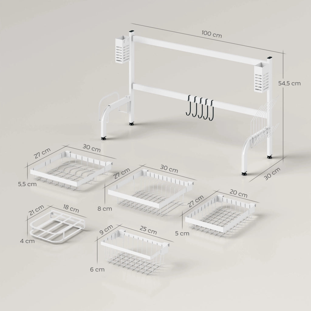 Tavolo da cucina ¨C Zephmum ¨C Bianco 100x30x54,5cm