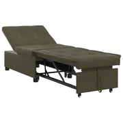 Divano letto | Sof¨¤ letto | Letto singolo Verde militare 194 x 67 x 82 cm Tessuto Huahua