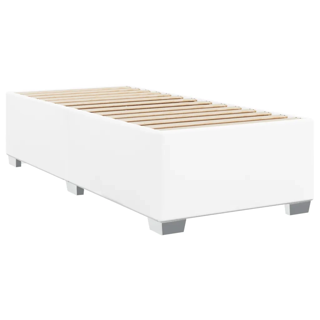 Giroletto a Molle con Materasso Bianco 90x190 cm in Similpelle