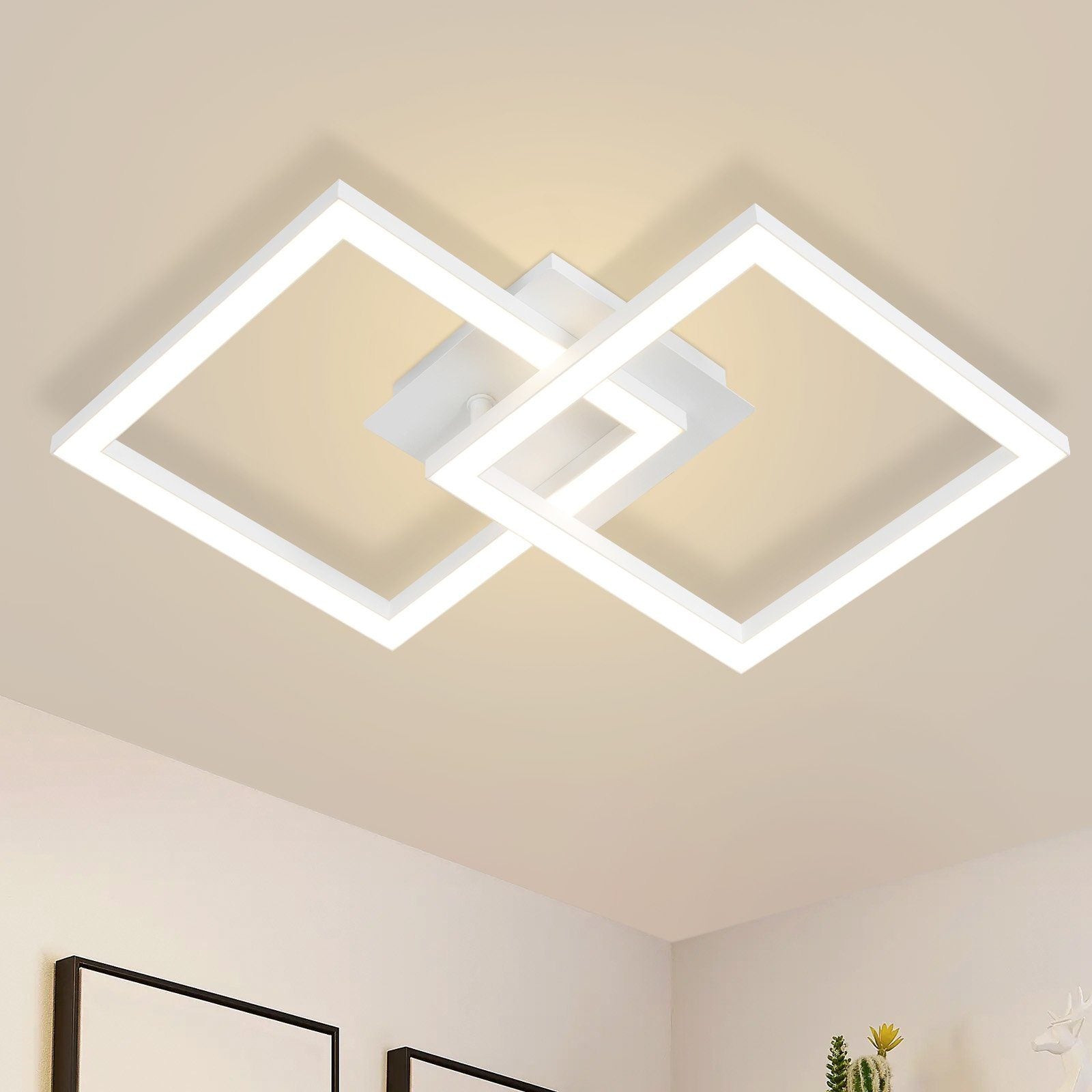 ZMH Lampada da soffitto a LED 24W bianco caldo per cucina e interni