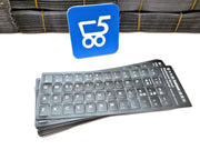 Set 50 Sticker adesivi universali per tastiera in lingua Italiana IT universale per ricondizionare Dell Lenovo Hp Fujitsu Asus Acer