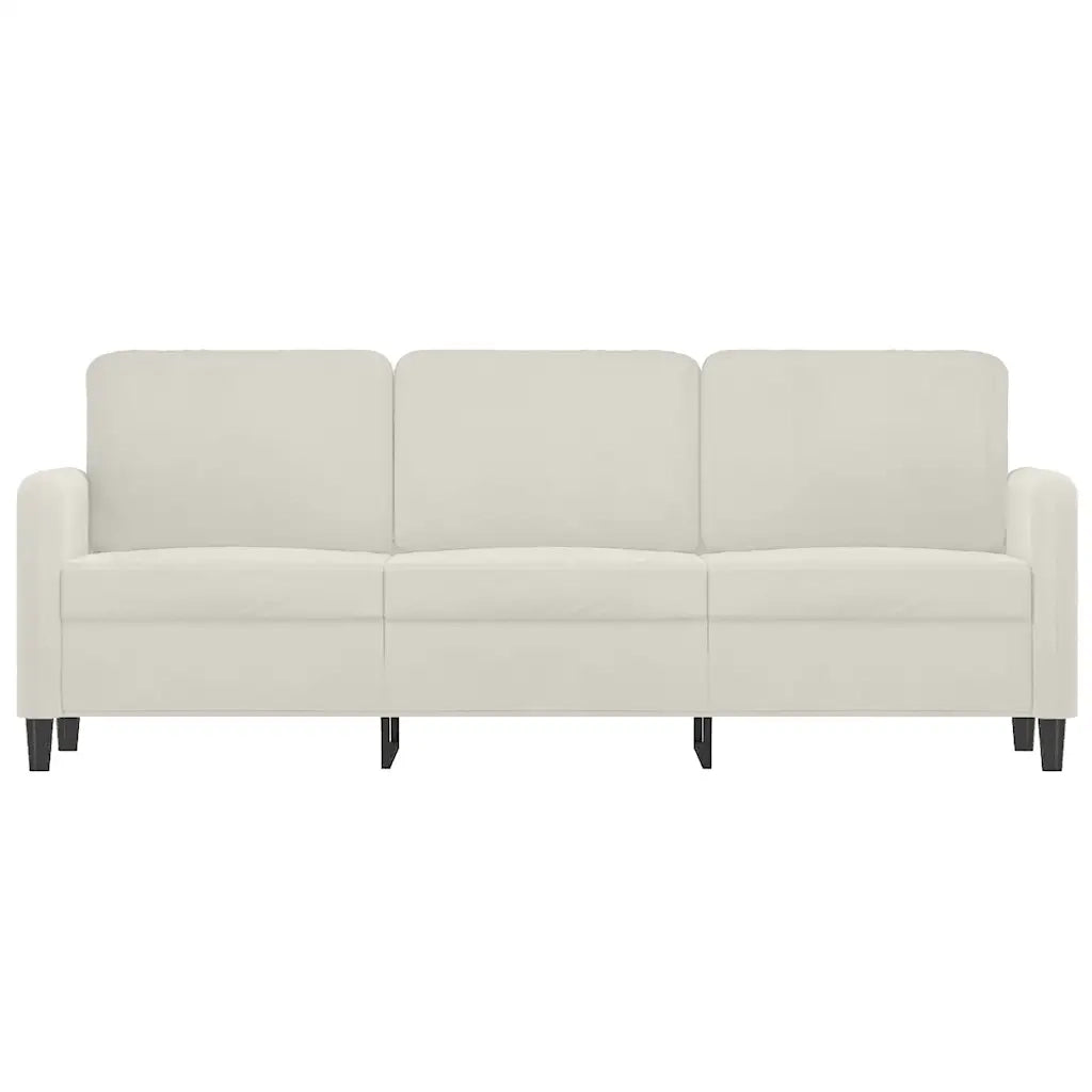 Divano a 3 Posti Crema 180 cm in Vellutocod mxl 85405