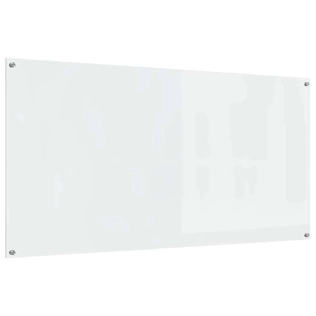 Paraschizzi moderno per cucina 120 x 60 cm resistente al calore e facile da installare in vetro temperato trasparente 02_0058475