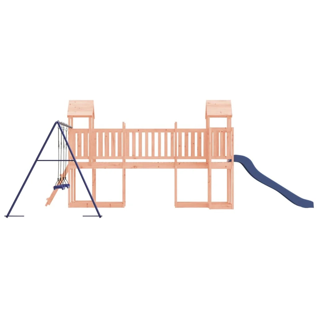 Altalena per parco giochi da esterno scivolo altalena robusta giochi da giardino 356 x 589 x 214 cm legno massello di abete Douglas 02_0004643