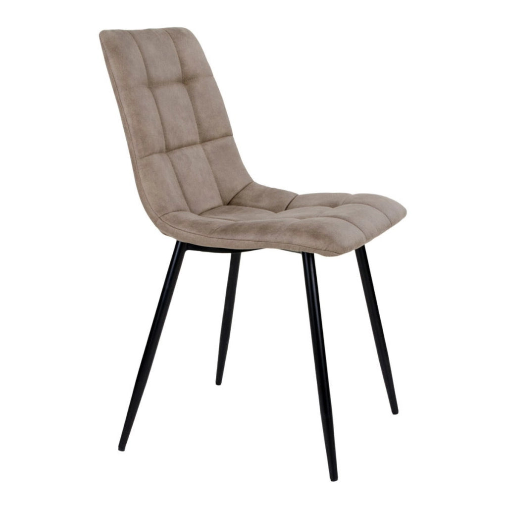 Set di 2 Sedie Middelfart, Marrone, Microfibra, 55x44x86 cm