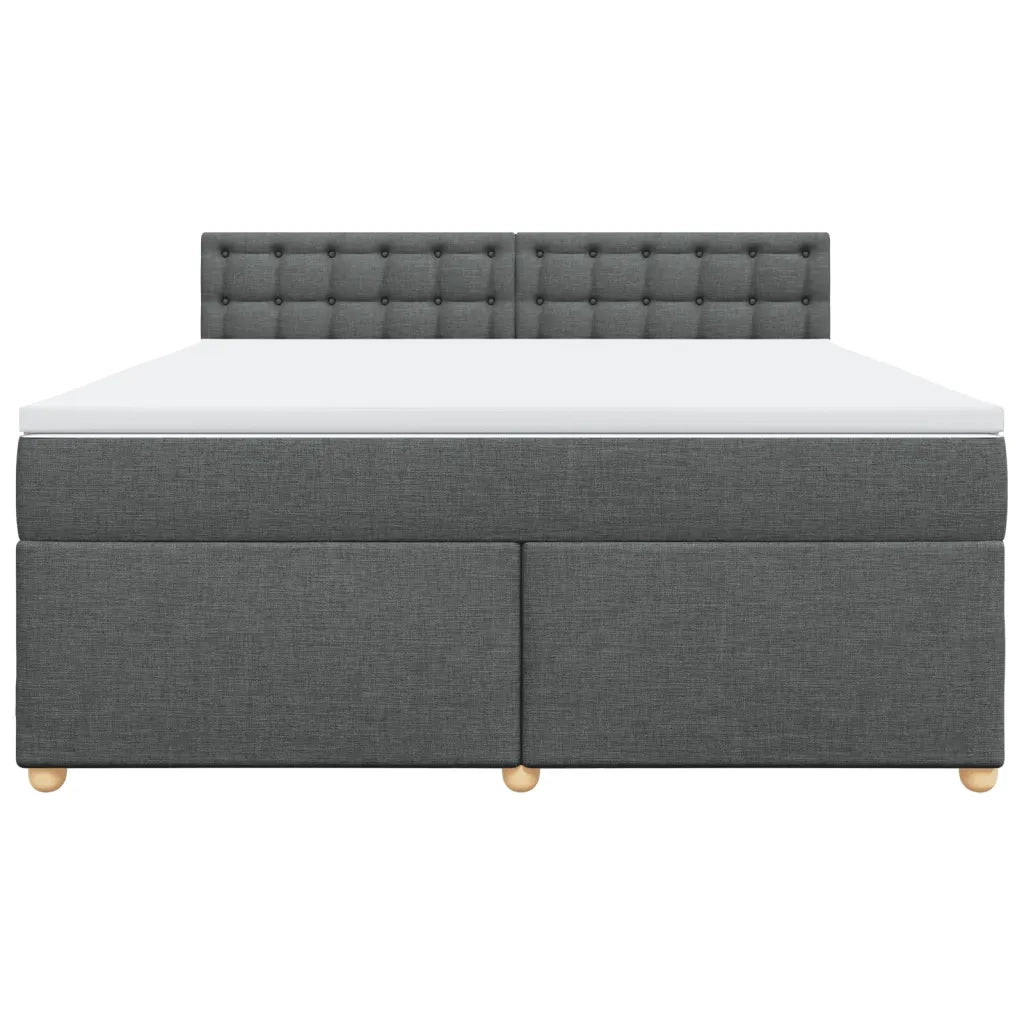 Giroletto a Molle con Materasso Grigio Scuro 180x200 cm Tessuto 3289074