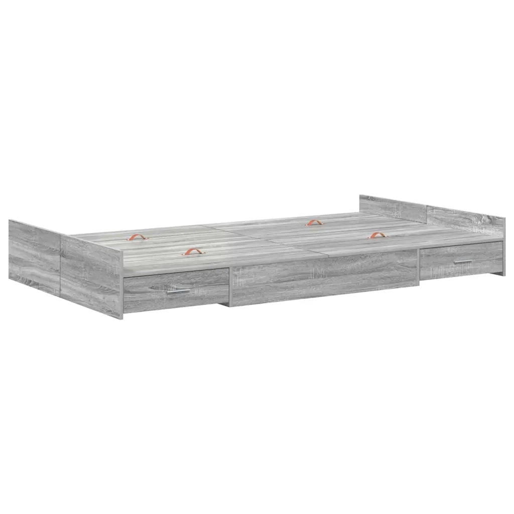 Struttura letto con contenitore Grigio Sonoma 120 x 200 cm 3335306