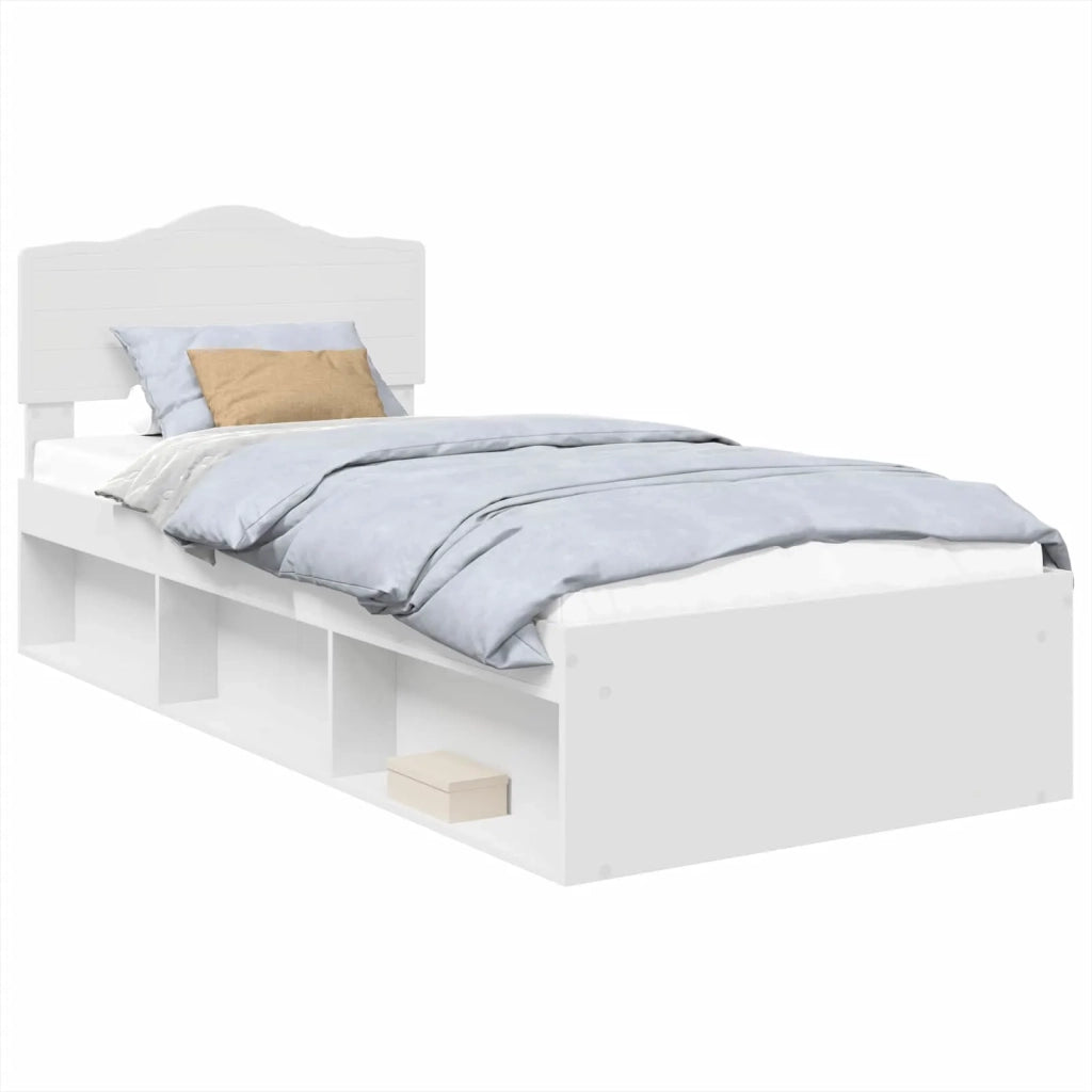Struttura del letto Bianco 90 x 190 cm Pino massello 3412952