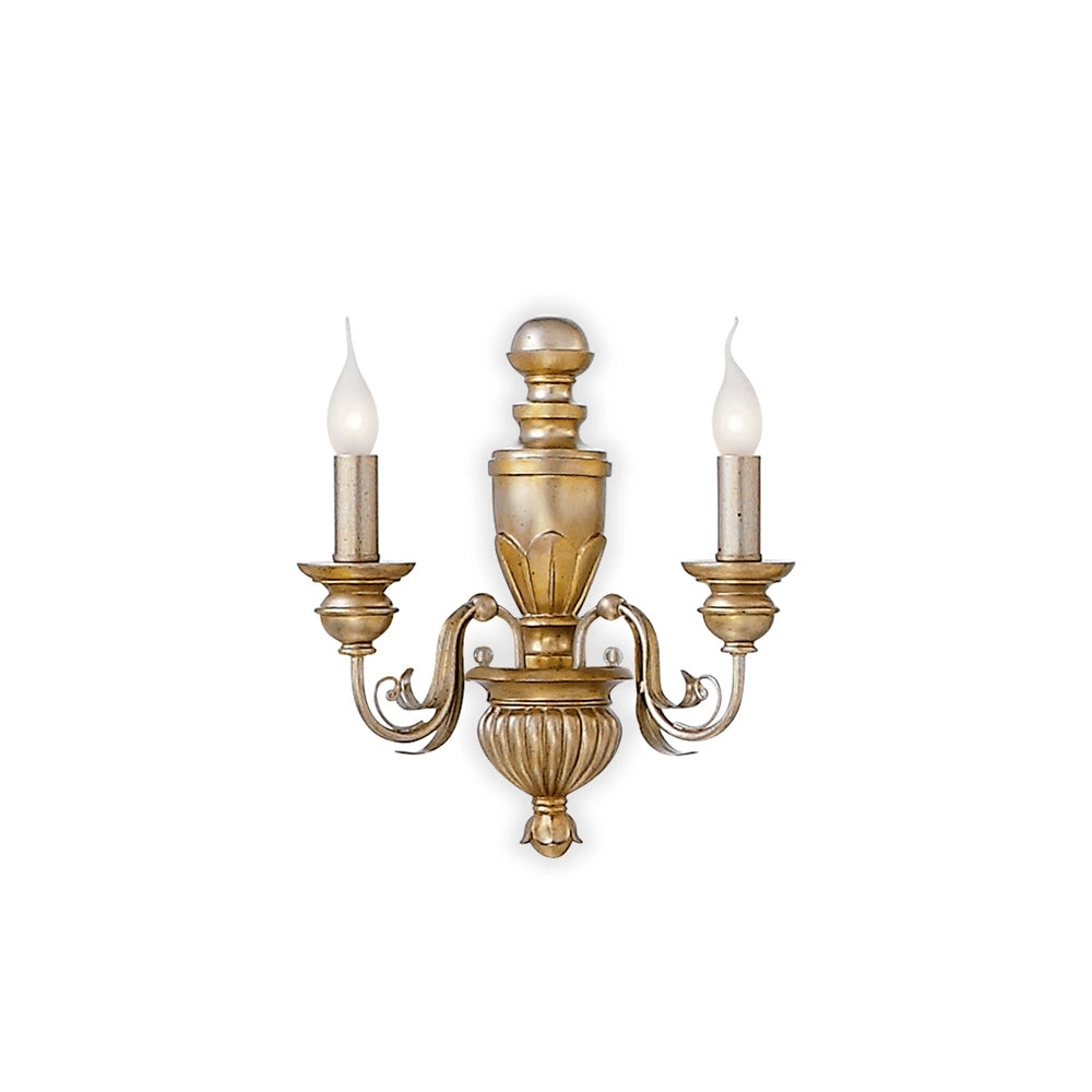 Applique Classica Firenze Materie Plastiche Oro 2 Luci E14