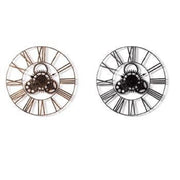 Trade Shop - Orologio Parete In Ferro 80 Cm Stile Vintage Industriale Ingranaggi Casa 545694 -