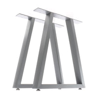 Set 2 gambe per tavolo a trapezio 60x72 cm base tavolo stile industriale grigio