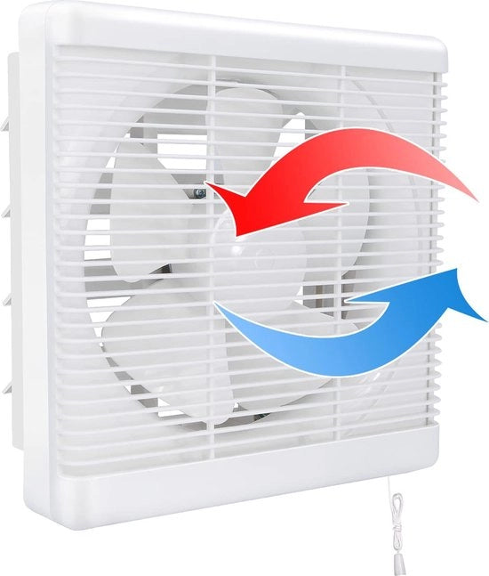 Ventilatore di Scarico 300 m³/h Ø 150 mm - Rotativo e Forte Flusso d'Aria per Cucina, Bagno e Sottoterra