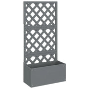 Fioriera | Cassetta per fiori | Vaso a Traliccio Grigia 65x33x135 cm WPC