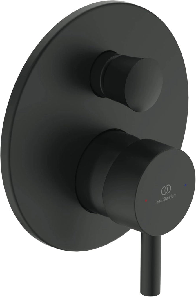 Ideal Standard - Ceraline, Kit doccia con miscelatore monocomando e doccetta, Nero seta