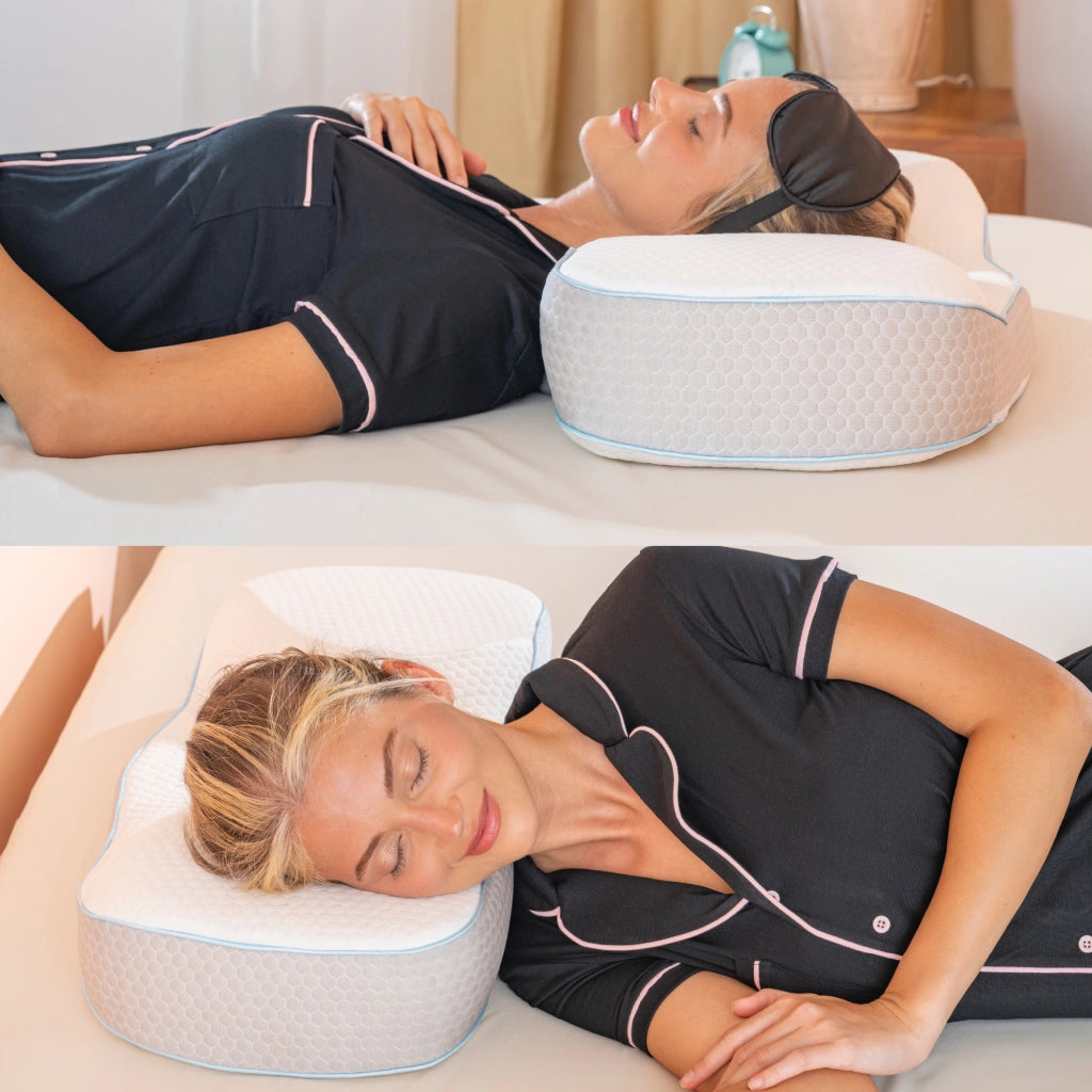 Cuscino Antirussamento Memory Foam Ergonomico 67x36x13 cm – Supporto Cervicale Ortopedico per Dormire su Schiena e Fianco – Federa Traspirante Rimovibile, Ideale per Chi Soffre di Russamento e Dolori Cervicali