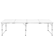 Tavolo da Campeggio Pieghevole Alluminio Regolabile 240x60 cm CFW9428820