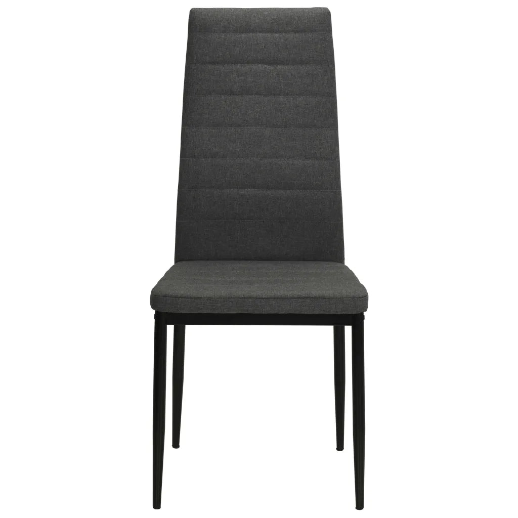Sedie da Pranzo 6 pz Grigio Scuro in Tessuto 275379